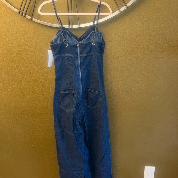 Blue Denim Jumpsuit - Picture 2 of 4